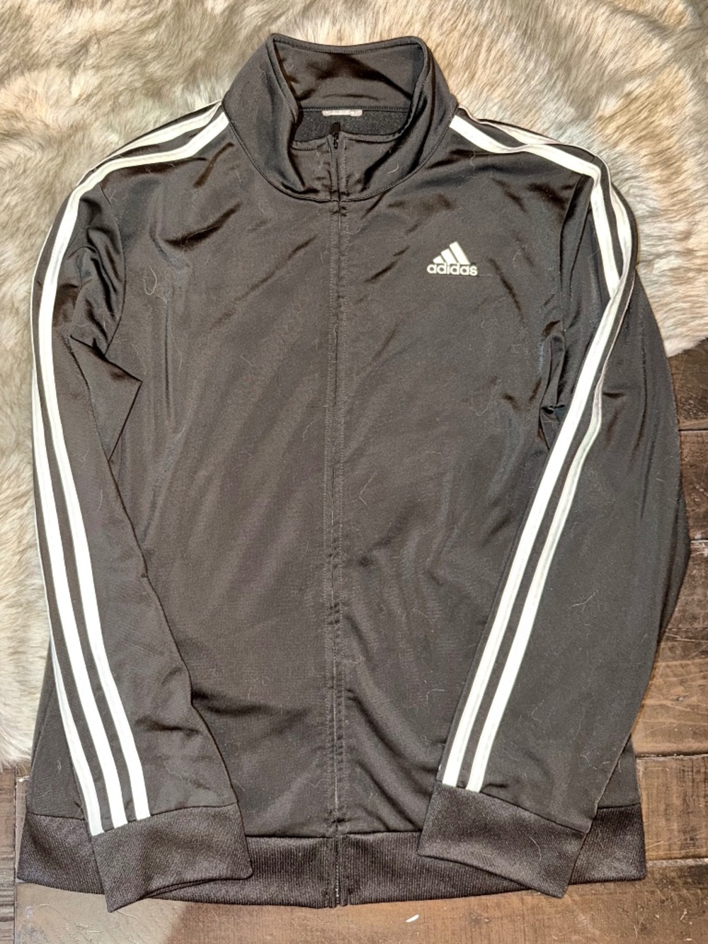 ADIDAS // Boys Black Track Jacket // Size XL